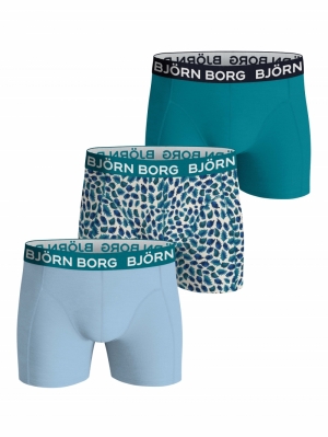 Cotton Stretch Boxer 3-pack TURQUOISE