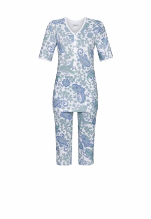 Pyjama gebloemd met knoopjes MEERKLEURIG