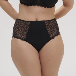 Escale slip hoge taille ZWART