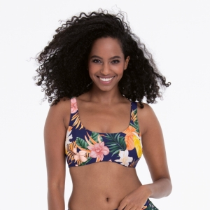 Tropical Sunset bikini BLAUW