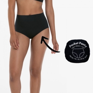 Pocket Panty slip hoge taille ZWART