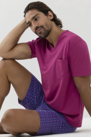 Herenpyjama Serie Big Dots BORDEAUX