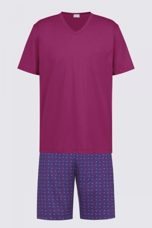 Herenpyjama Serie Big Dots BORDEAUX