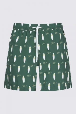 Zwemshort Surfboards OLIJFGROEN
