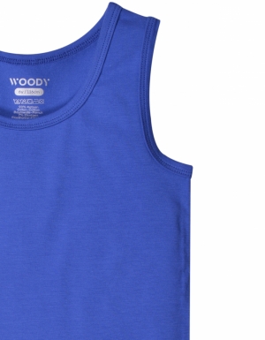 Woody jongens singlet KONINGSBLAUW