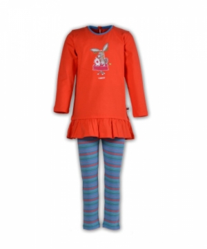 Meisjespyjama ezel CORAL RED