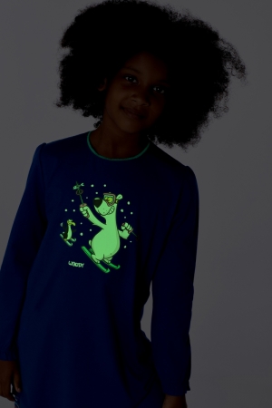 Meisjes pyjama Yorik Ijsbeer BLAUW