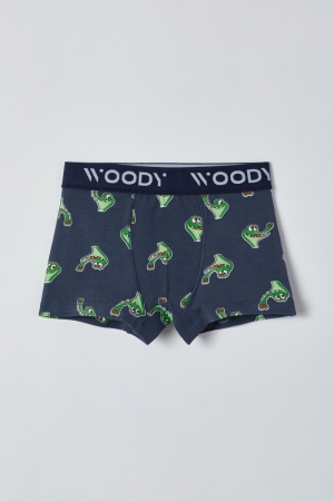 Woody jongens short krokodil,  BLAUW