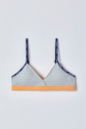 Woody Teenage bra, gestreept BLAUW