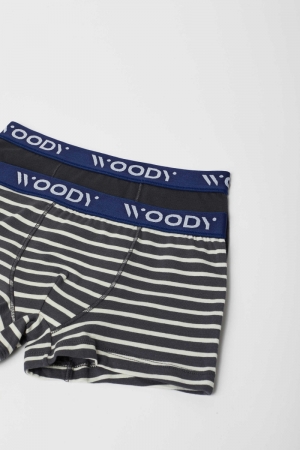 Woody jongens short, duo pak BLAUW