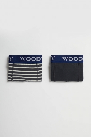 Woody jongens short, duo pak BLAUW