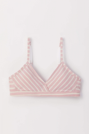 Woody Teenage bra, roze gestre OUDROZE