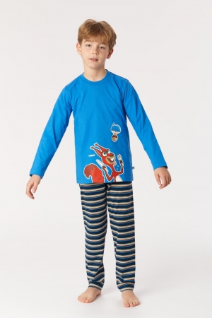 Jongenspyjama Eekhoorn Erik BLAUW
