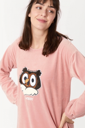 Slaapkleedje Walt Wijze Uil Ve ROZE