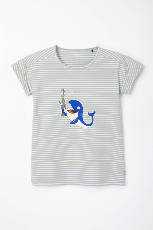 Damespyjama Wanda Walvis BLAUW