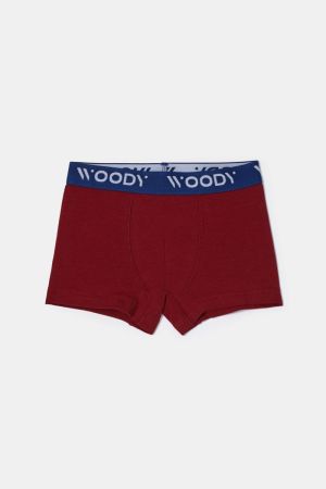 Woody jongens short, duo pak BORDEAUX