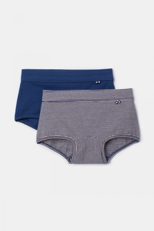 Meisjes short, duo pak BLAUW