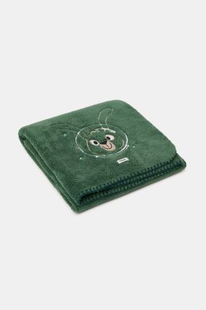 Plaid fleece Konijn DONKERGROEN