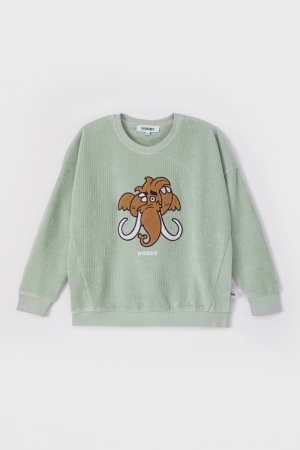 Pyjama velours Knut Mammoet PASTELGROEN