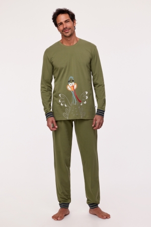 Pyjama Gudrun Kalkoen OLIJFGROEN