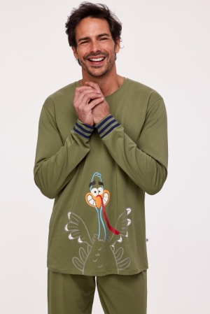 Pyjama Gudrun Kalkoen OLIJFGROEN