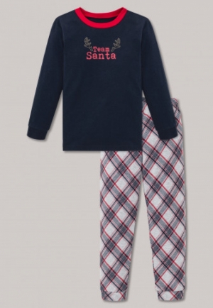 Jongenspyjama lang Kerstmis DARK BLUE