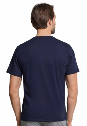 T-shirt met knopen DARK BLUE