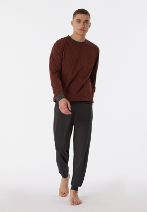 Pyjama lang manchetten pied-de TERRACOTTA