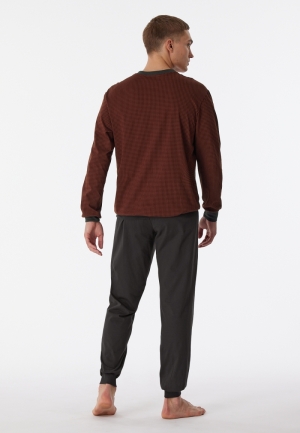 Pyjama lang manchetten pied-de TERRACOTTA