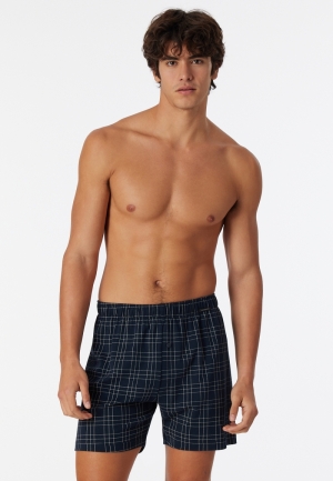 Boxershort fijne interlock met DONKERBLAUW