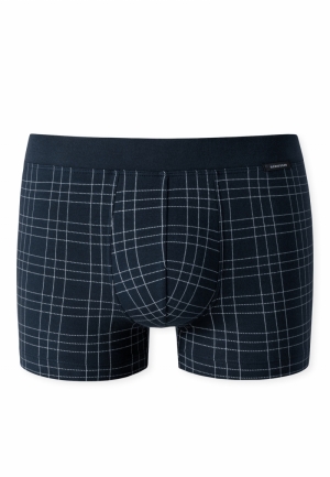 Short fijne interlock met patr DONKERBLAUW