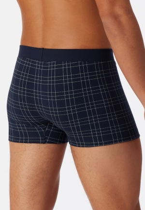 Short fijne interlock met patr DONKERBLAUW