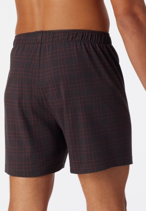 Boxershort fijne interlock met ANTHRACITE