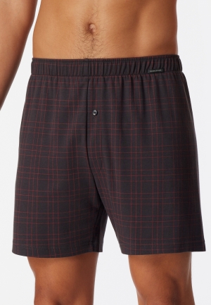 Boxershort fijne interlock met ANTHRACITE