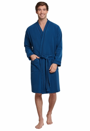 Schiesser heren kamerjas NIGHTBLUE