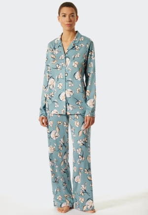 Damespyjama Modern Floral GRIJS