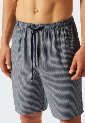 Korte herenpyjama met knopen BLAUW