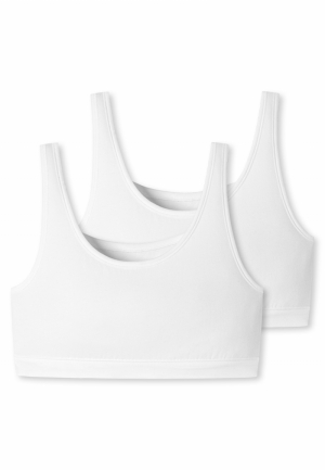 Bustier in organic cotton 2-p WIT