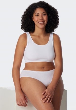 Bustier in organic cotton 2-p WIT