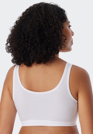 Bustier in organic cotton 2-p WIT