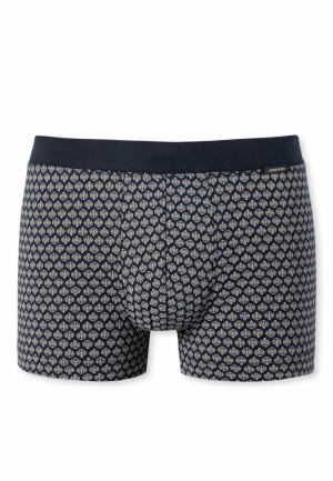 Short patroon Fine Interlock BLAUW