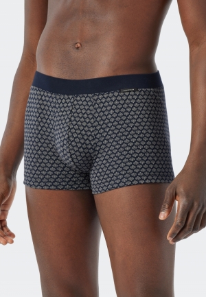 Short patroon Fine Interlock BLAUW