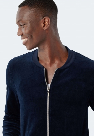 Vrijetijdspak velour BLAUW