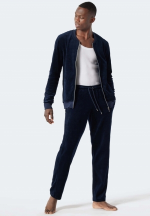 Vrijetijdspak velour BLAUW