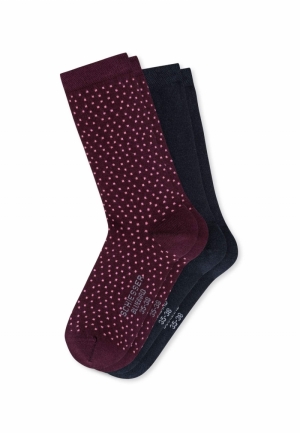 Damessokken Stay Fresh 2-pack BORDEAUX