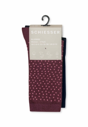 Damessokken Stay Fresh 2-pack BORDEAUX