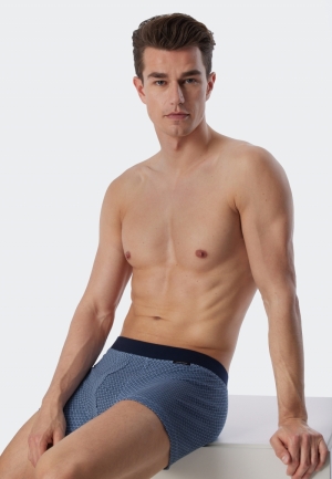 Herenshort grafische print BLAUW