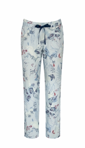 Pyjama met bloemenprint BLAUW