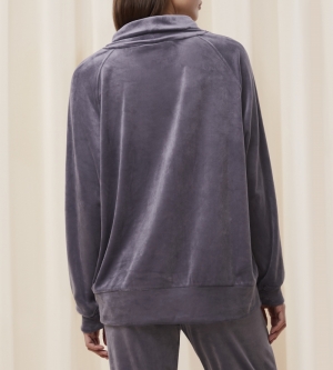 Cosy Comfort Velour Sweater SLATE