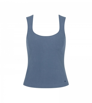 Natural Spotlight Rib top BLAUW